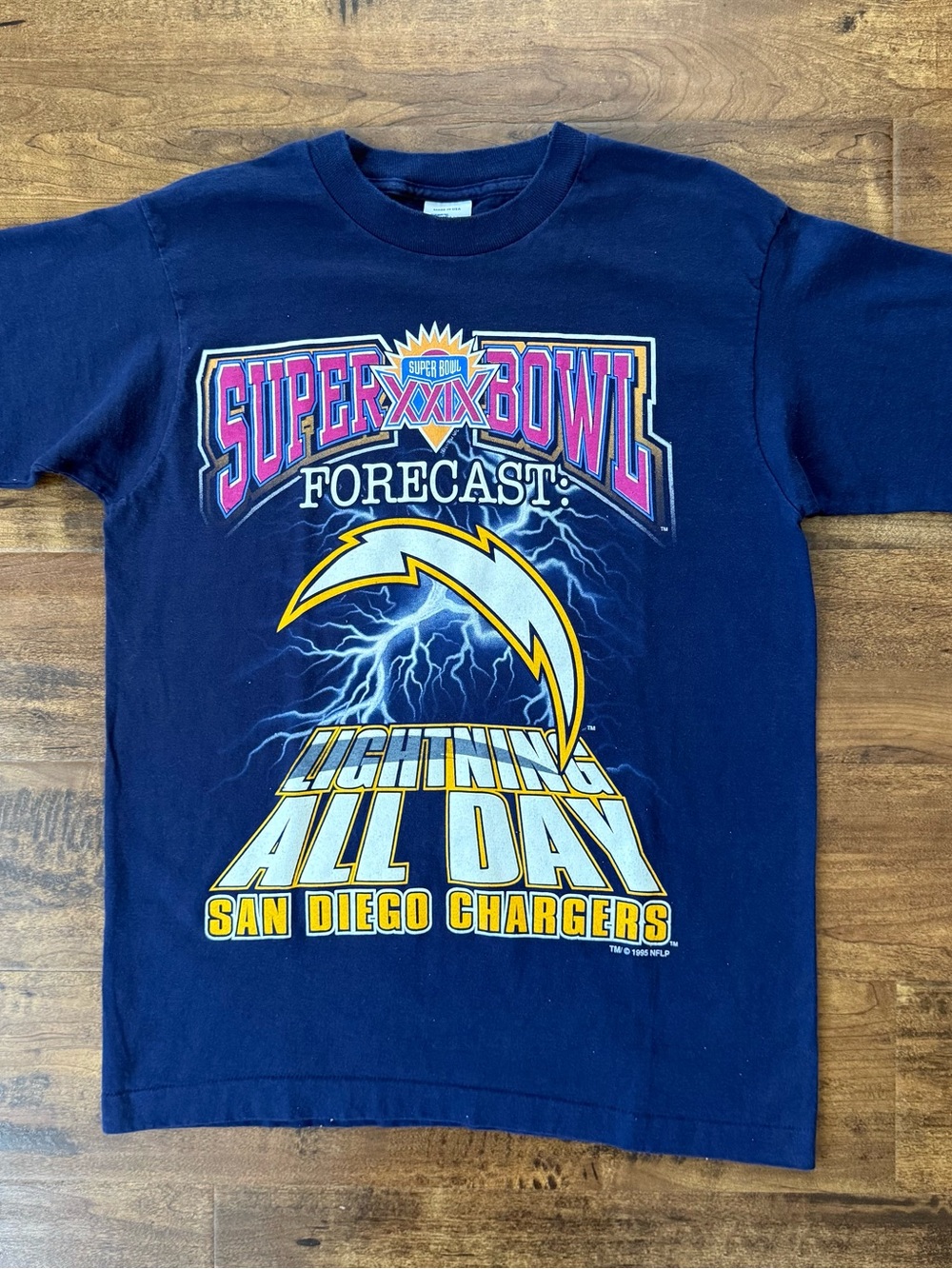 Vintage San Diego Chargers Shirt Salem NFL Football Lightning All Day Men’s M